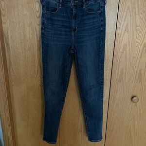 American Eagle Outfitters Dark Blue High Rise Jeans